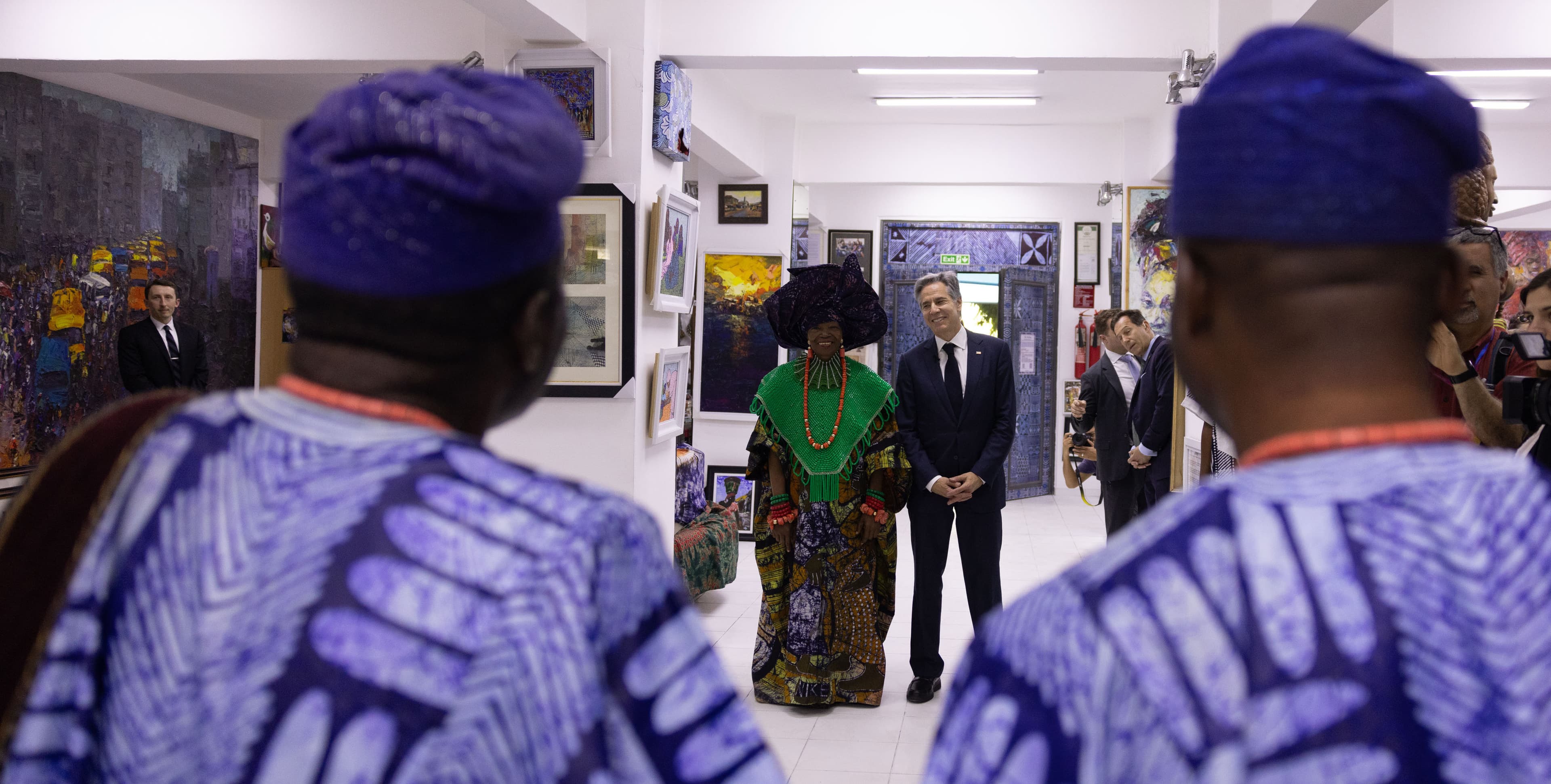A cultural event among Nigerian artworks inside Nike Art Gallery