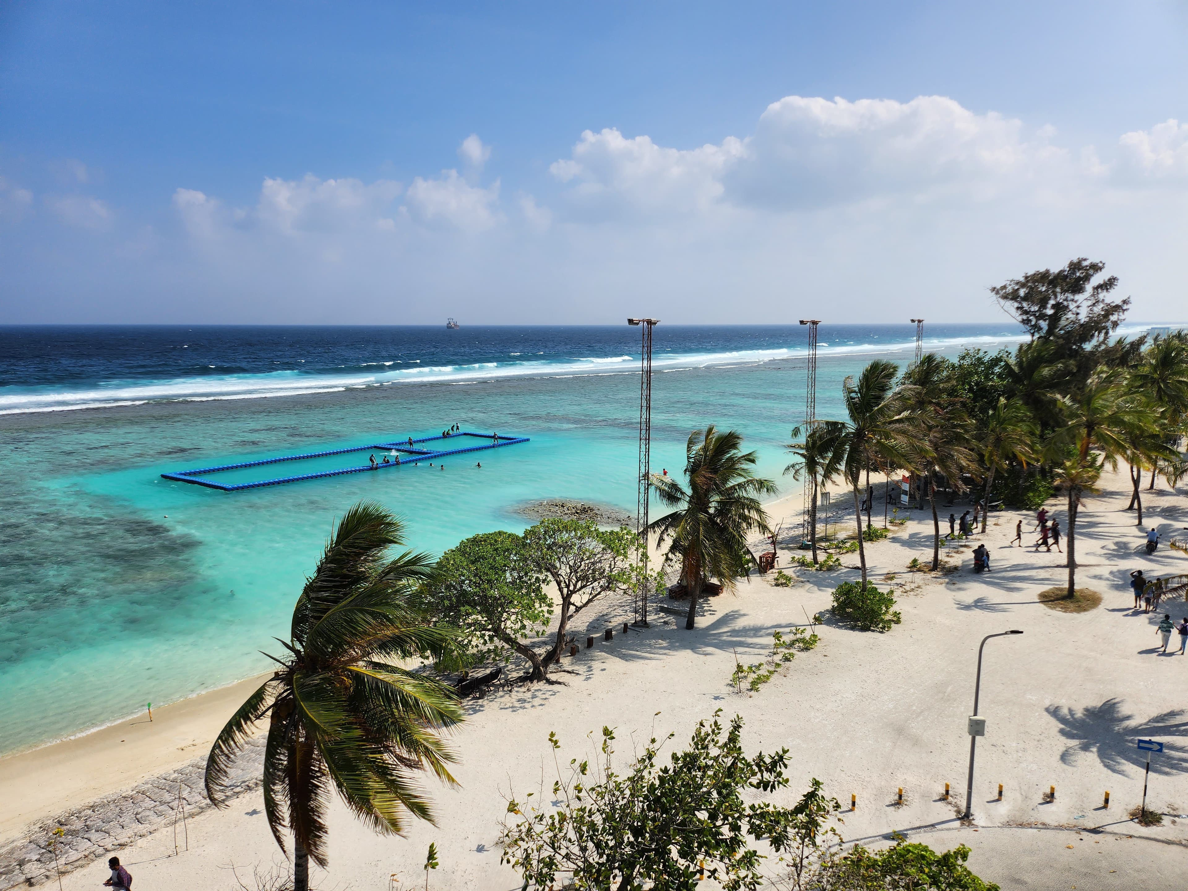 Hulhumale Beach with a sandy shore and turquoise water near Male