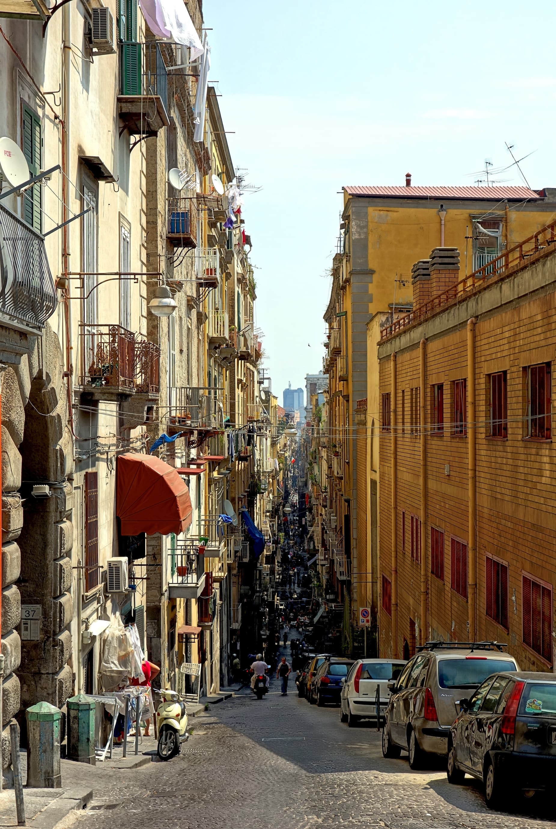 Spaccanapoli cutting through the historic center of Naples